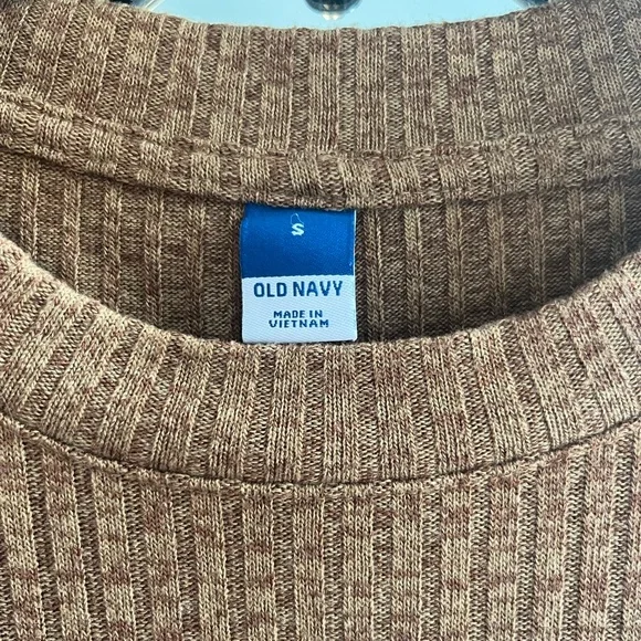 Old Navy Brown Long Sleeve Ribbed Dress - Picture 2 of 4